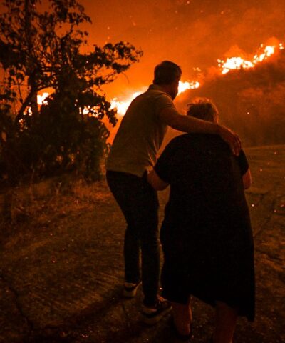Φωτιά στην περιοχή Χελιδόνι στην Αρχαία Ολυμπία