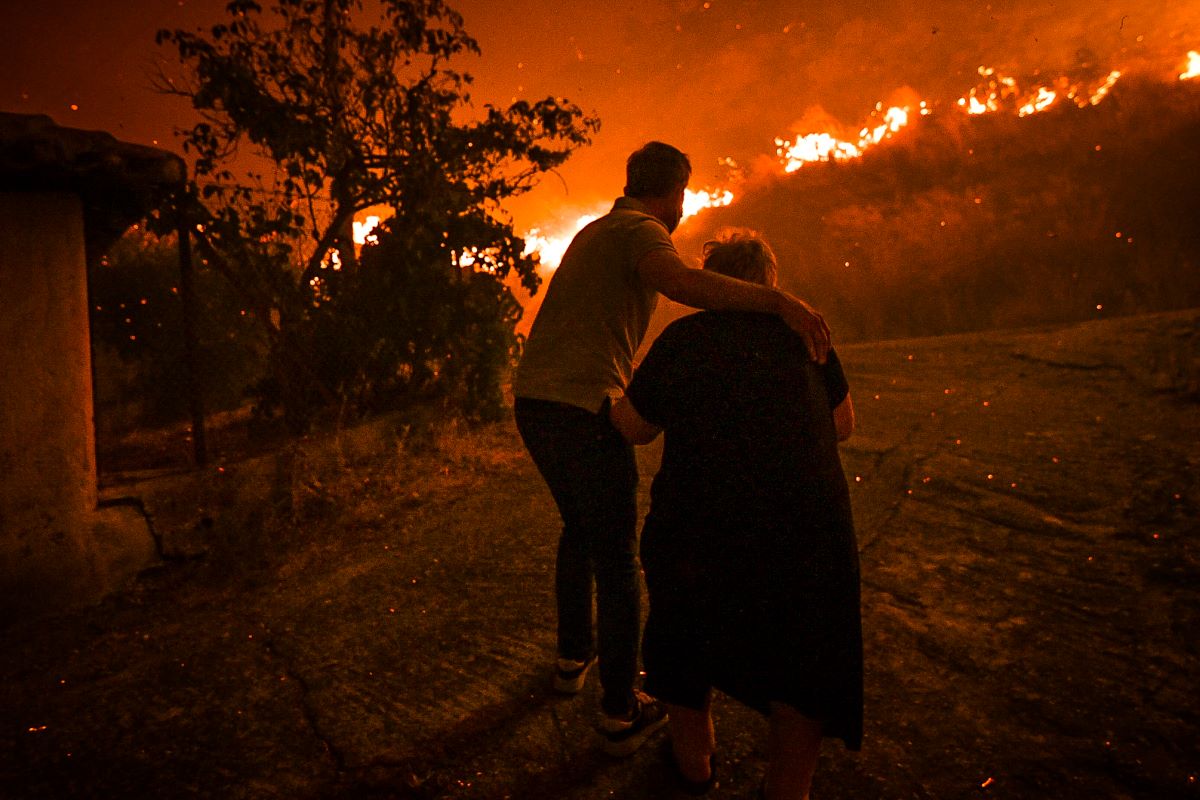Φωτιά στην περιοχή Χελιδόνι στην Αρχαία Ολυμπία