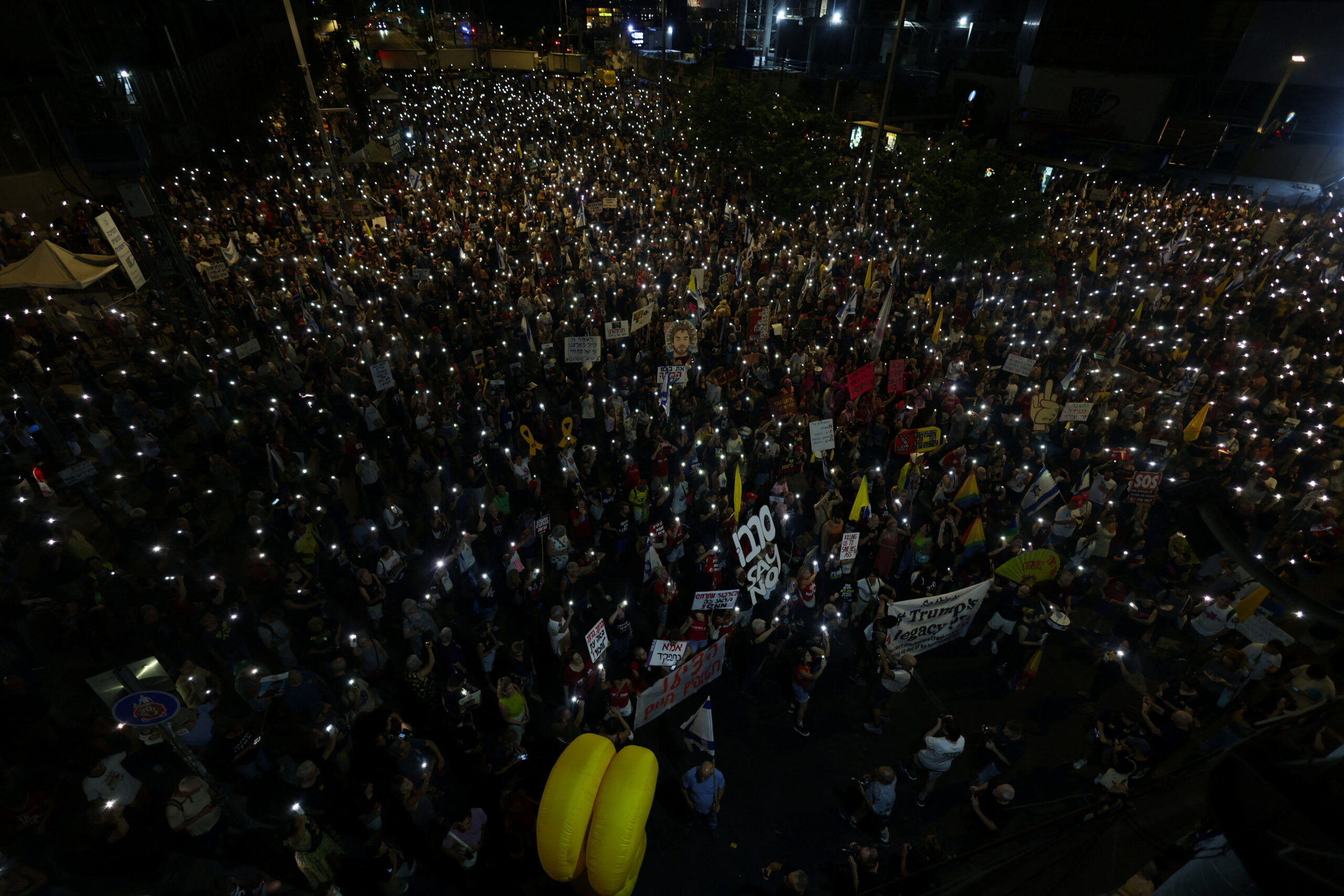 Protesters in Tel Aviv for immediate release of hostages in Gaza