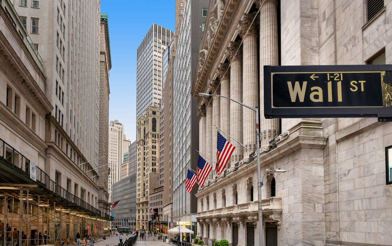 The New York Stock Exchange on the Wall street on May 1, 2022 in New York, NY. It is the largest stock exchange in the world by market capitalization.