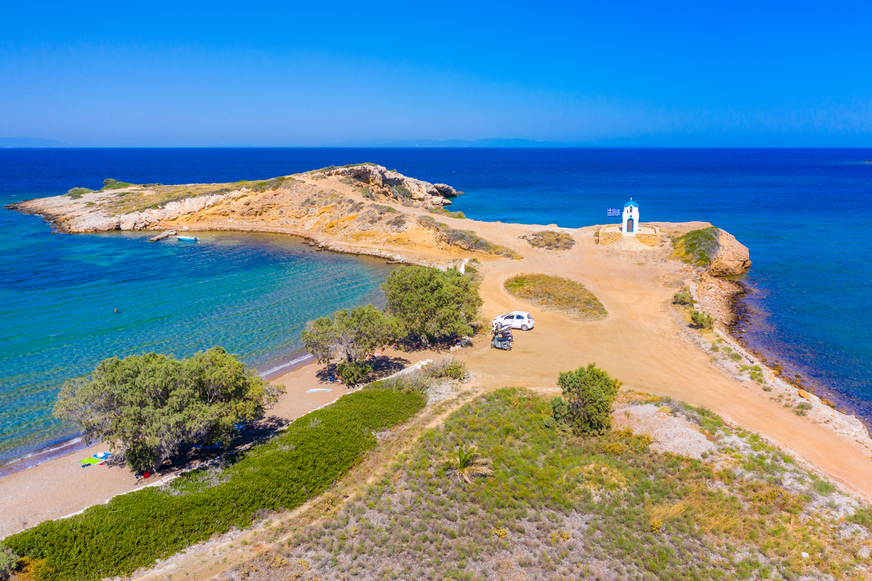 Tourkomnima beach on Lipsi island, Greece