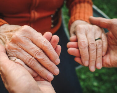 Close-up of a support hands