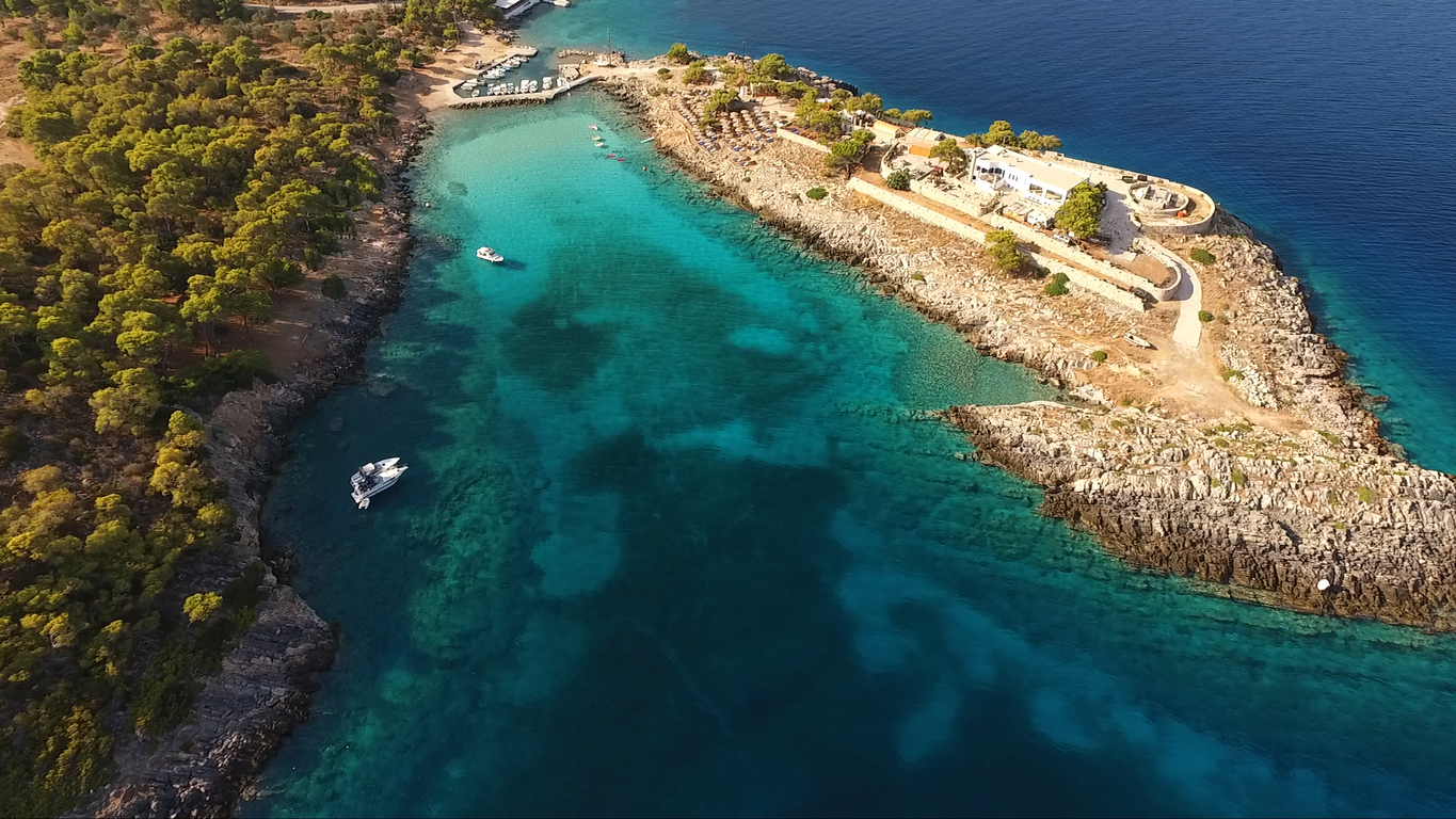 Agistri island is well known island in Saronic Gulf. It is very popular tourist attraction with many clear water beaches and nice picturesque villages