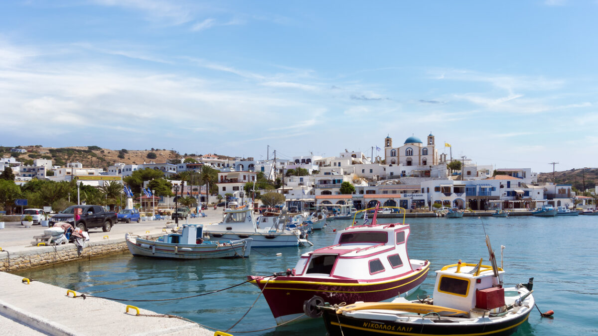 August 23rd 2017 - Lipsi island, Greece - The picturesque harbor of Lipsi island, dodecanese, Greece