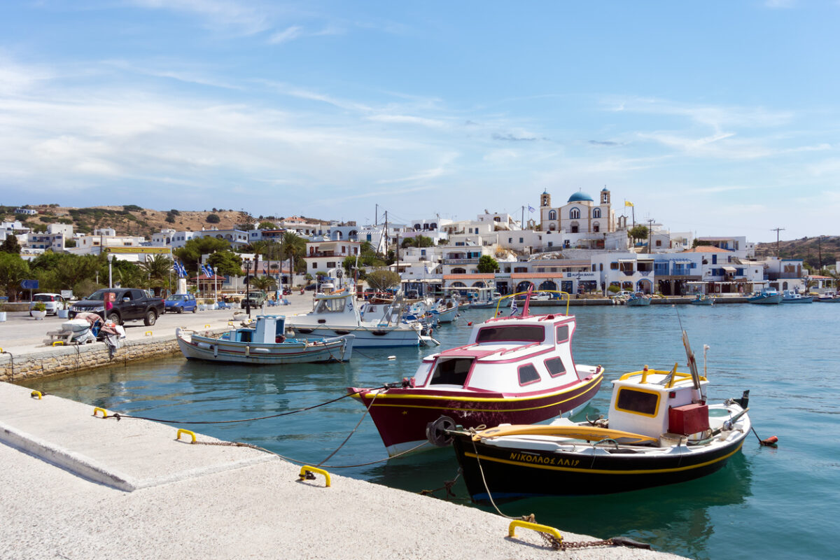 August 23rd 2017 - Lipsi island, Greece - The picturesque harbor of Lipsi island, dodecanese, Greece