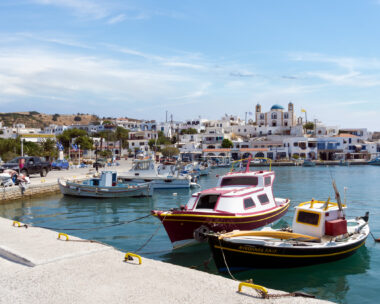 August 23rd 2017 - Lipsi island, Greece - The picturesque harbor of Lipsi island, dodecanese, Greece
