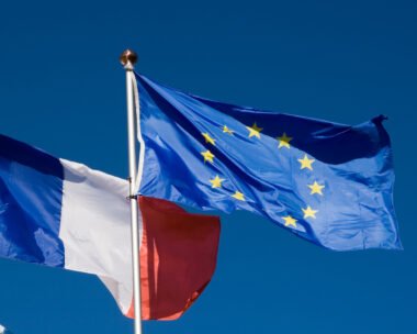Flags of the European Union and France