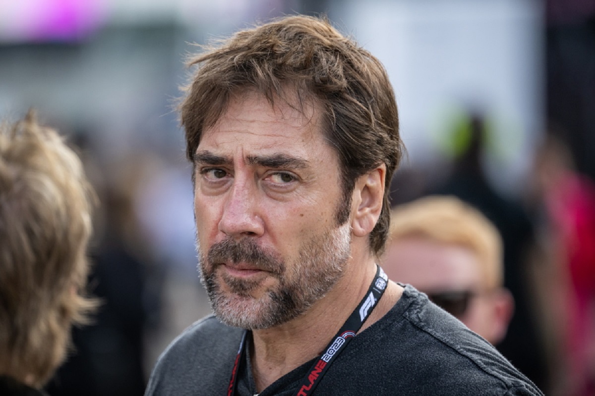 epa10730359 Spanish actor Javier Bardem in the paddock ahead of the Formula One British Grand Prix at the Silverstone Circuit race track in Silverstone, Britain, 06 July 2023. The Formula 1 British Grand Prix 2023 is held on 09 July.  EPA