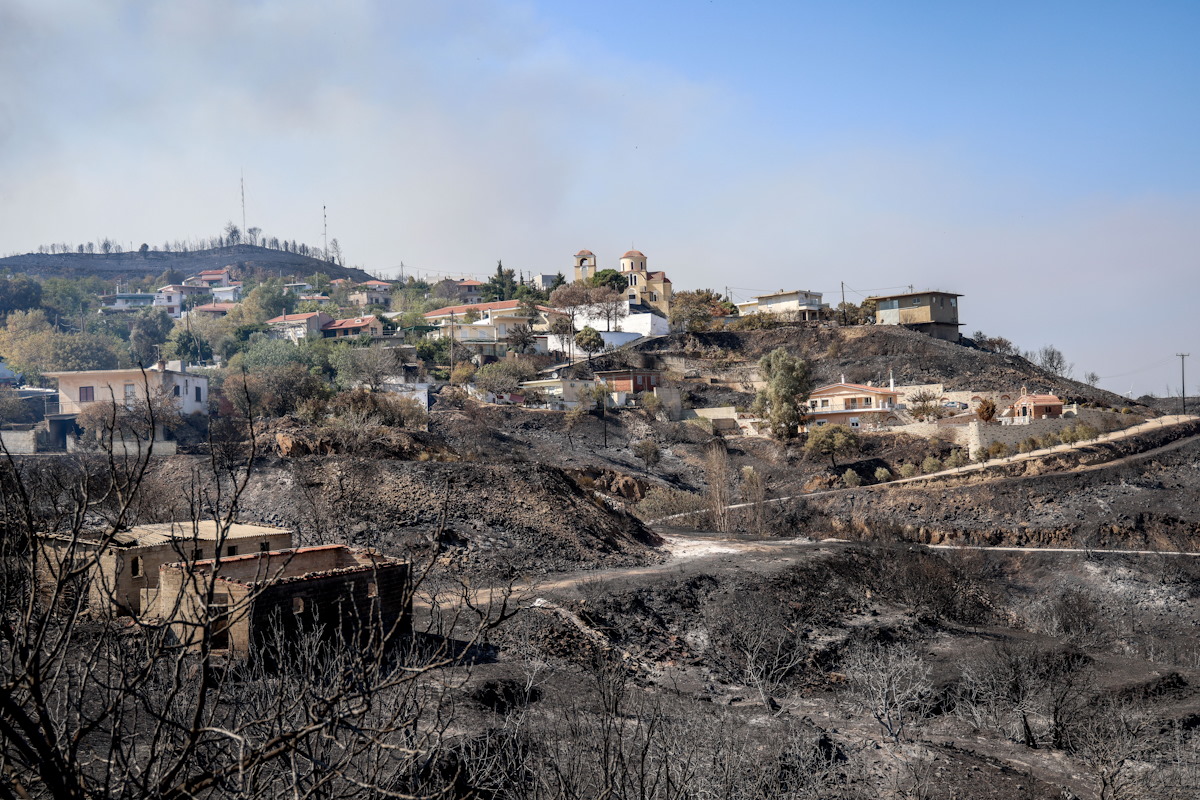 Καμένες εκτάσεις απο τις φετινές πυρκαγιές στην Χίο