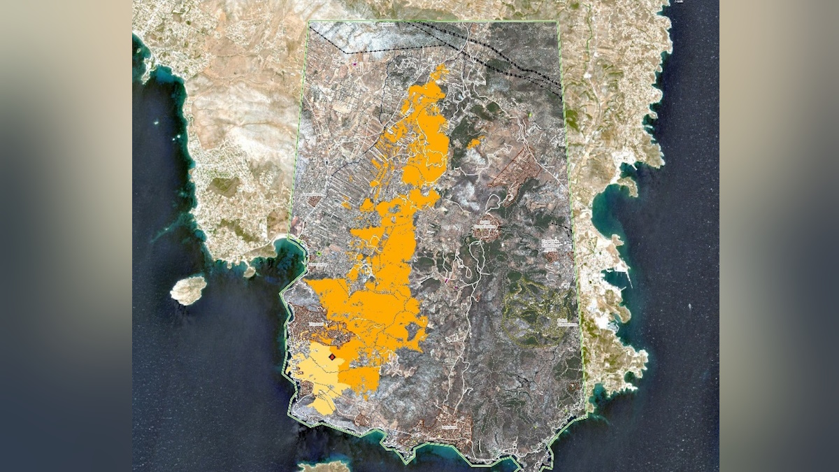 Τα καμένα στρέμματα στην Κερατέα