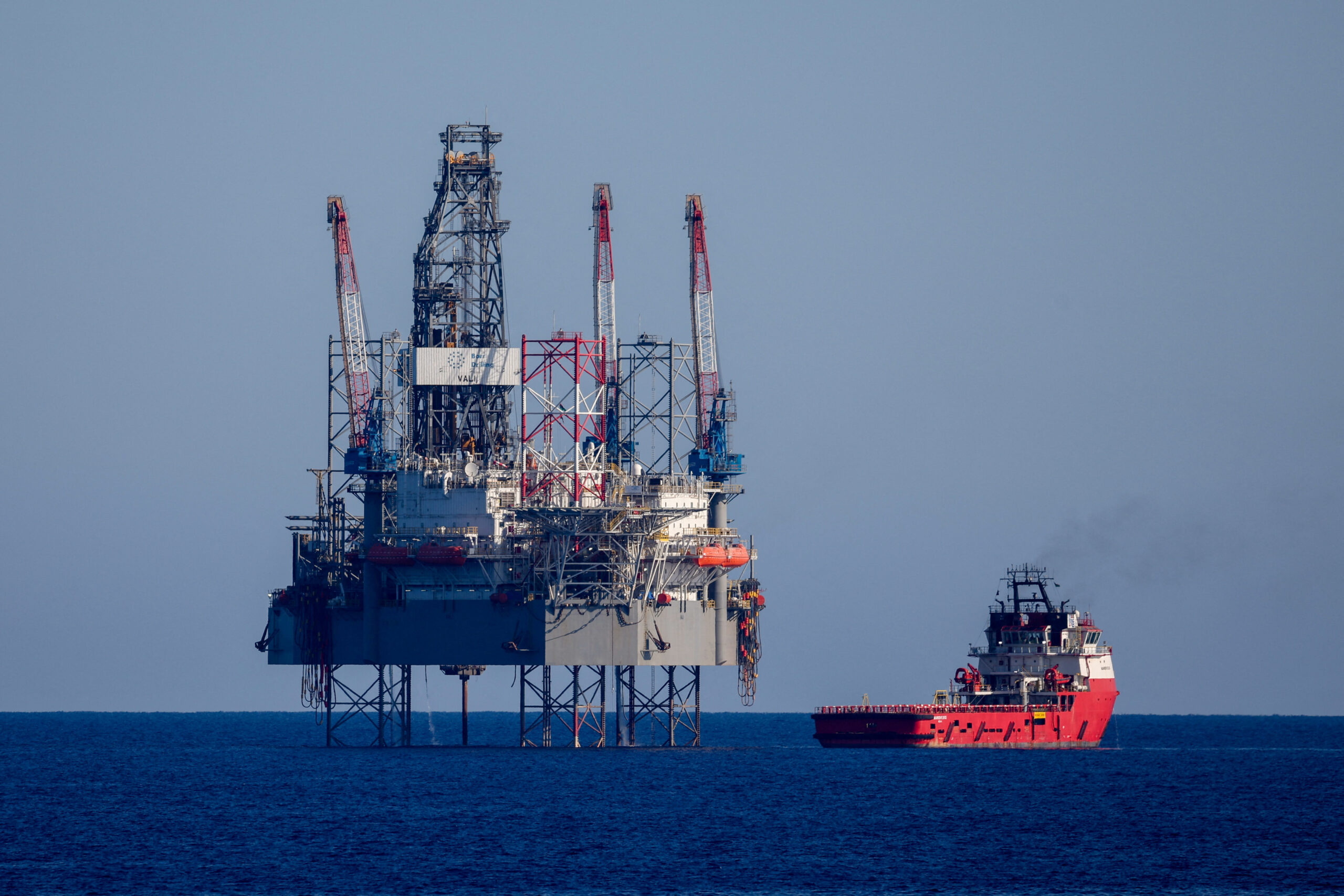 Υπεράκτια πλατφόρμα γεώτρησης Borr στην κεντρική Μεσόγειο, ανοικτά της Λιβύης
