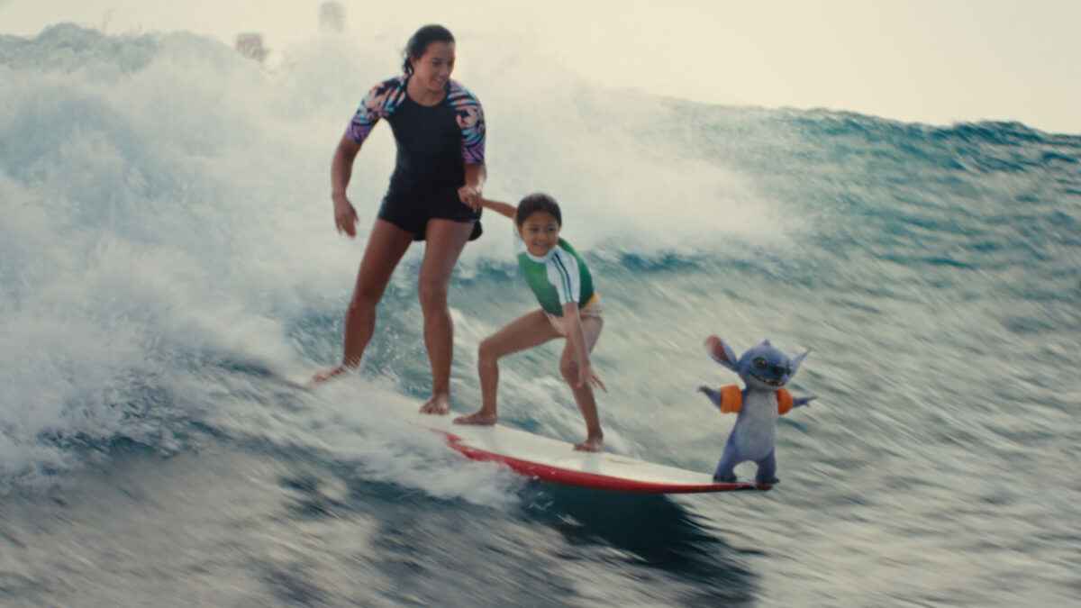 (L-R) Sydney Agudong as Nani, Maia Kealoha as Lilo and Stitch in Disney’s live-action LILO & STITCH. Photo courtesy of Disney. © 2025 Disney Enterprises Inc. All Rights Reserved.