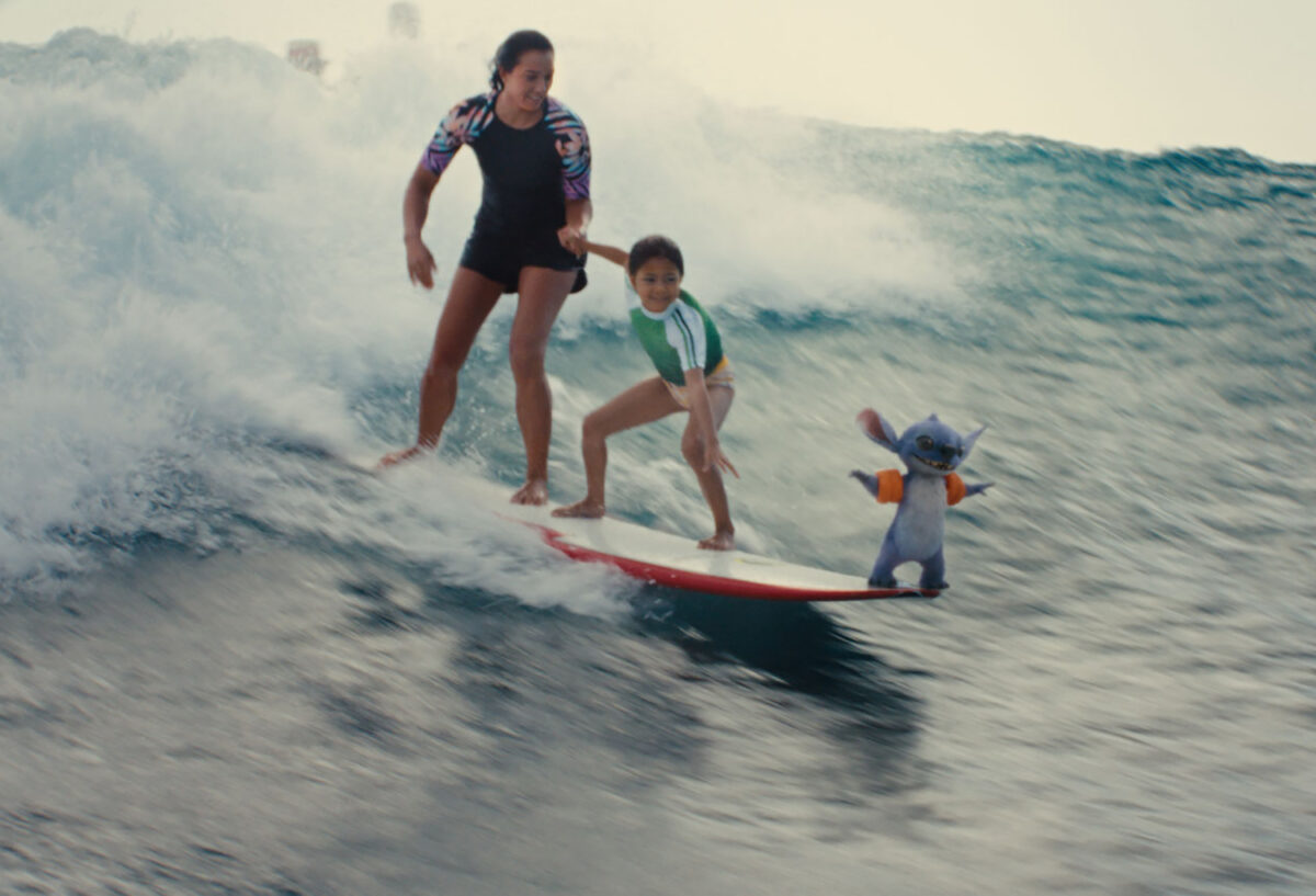 (L-R) Sydney Agudong as Nani, Maia Kealoha as Lilo and Stitch in Disney’s live-action LILO & STITCH. Photo courtesy of Disney. © 2025 Disney Enterprises Inc. All Rights Reserved.