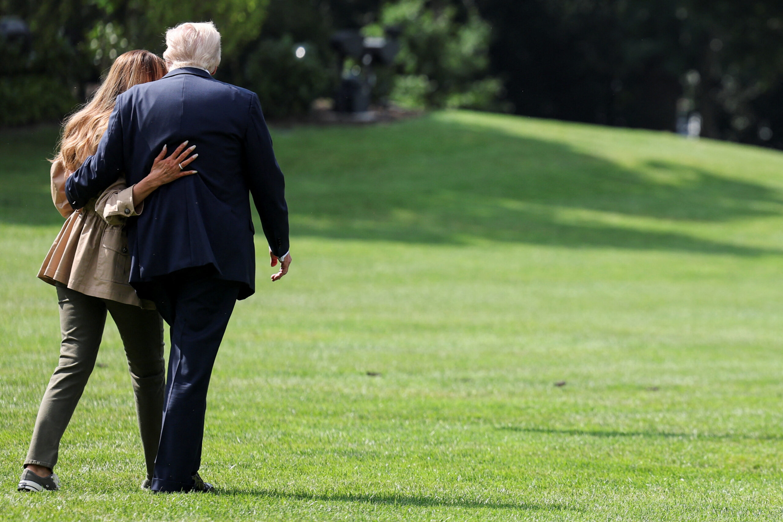 United States President Donald Trump and First Mrs. Melania Trump