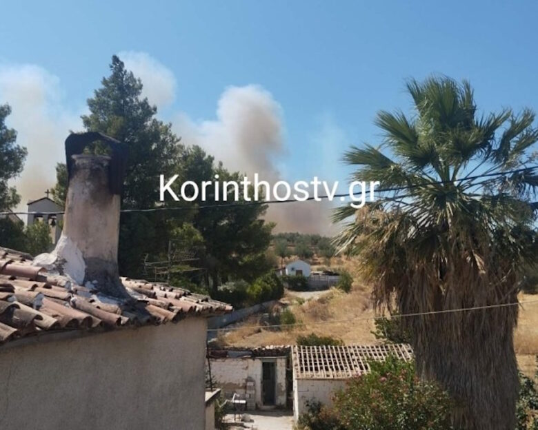 Φωτιά στην Αρχαία Νεμέα: Ισχυρές δυνάμεις στο σημείο