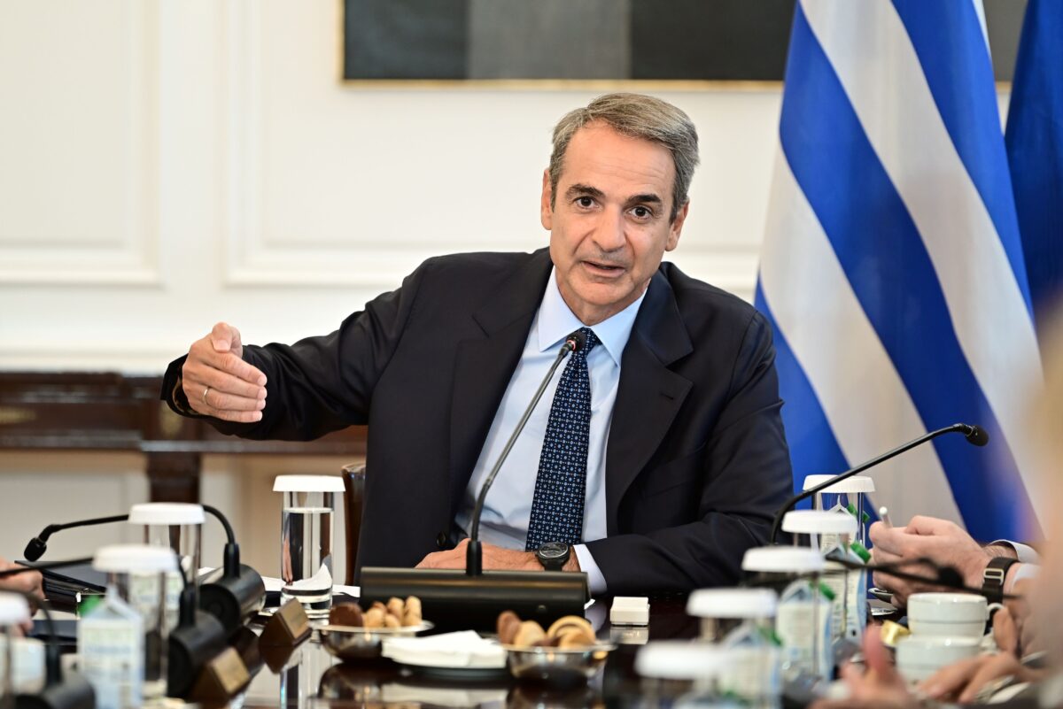 Ο Κυριάκος Μητσοτάκης στο υπουργικό συμβούλιο