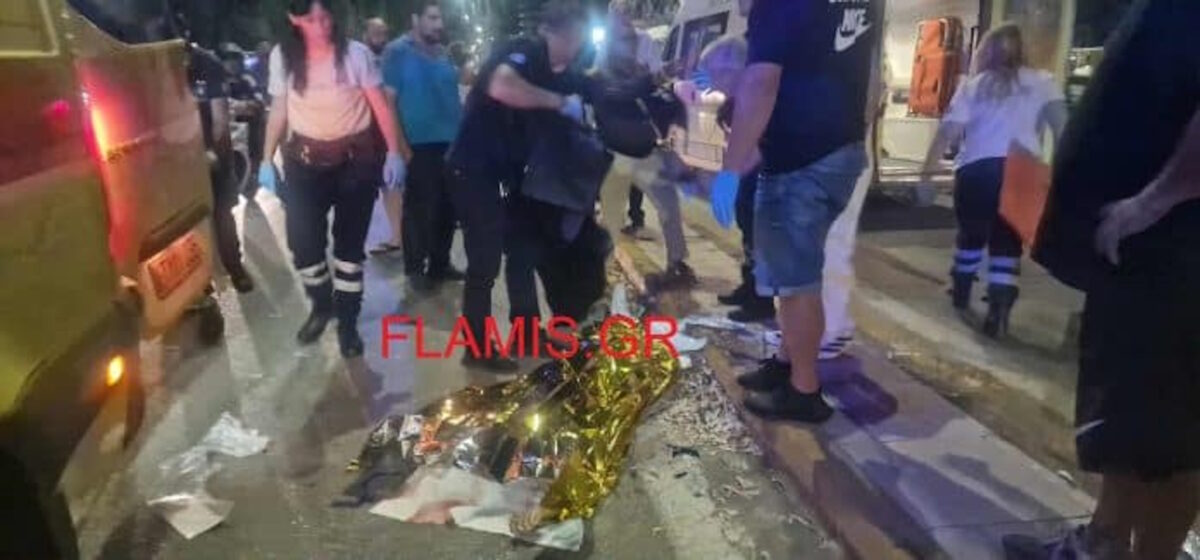 Το σημείο του τροχαίου δυστυχήματος στην Πάτρα