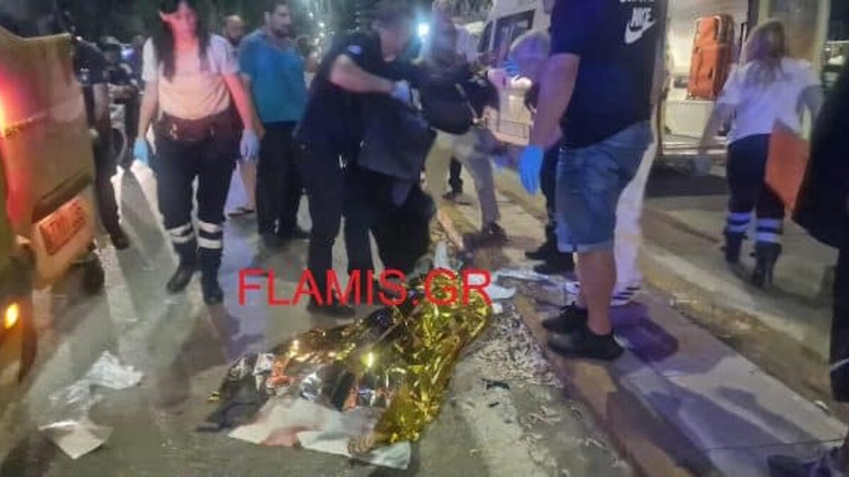 Το σημείο του τροχαίου δυστυχήματος στην Πάτρα