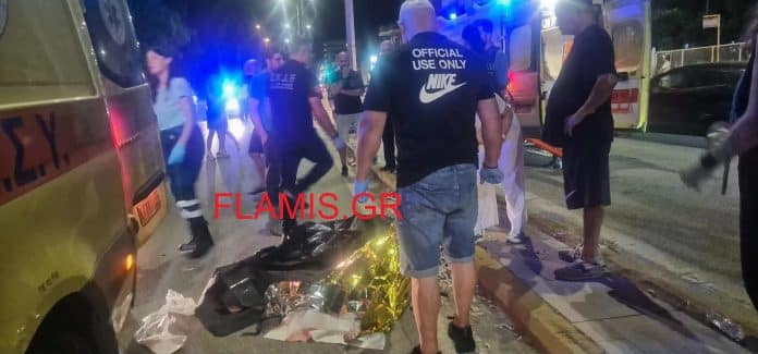 Το σημείο του τροχαίου δυστυχήματος στην Πάτρα