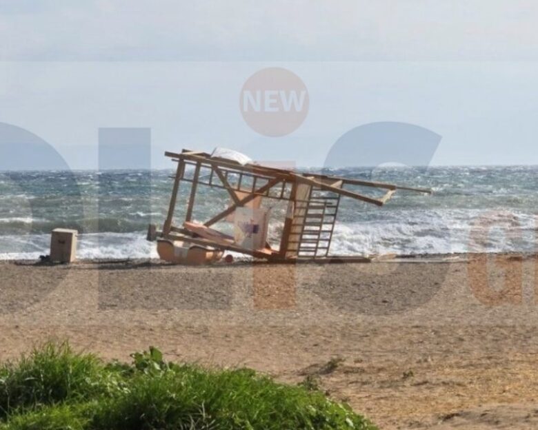 Ραφήνα: Οι άνεμοι γκρέμισαν τον πύργο του ναυαγοσώστη – Δείτε φωτογραφία