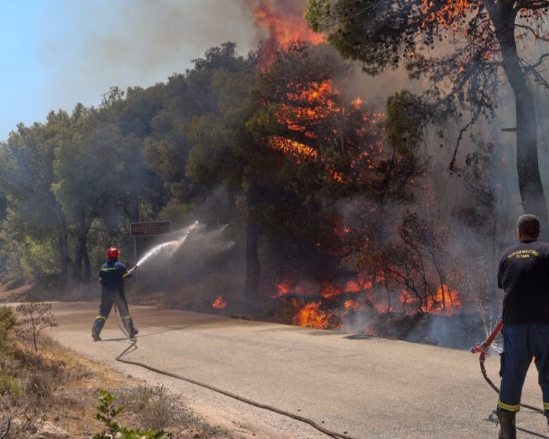 Φωτιά στον Πύργο στην περιοχή Μαλαπάσι: Καίει κοντά σε σπίτια – Μήνυμα του 112 για ετοιμότητα