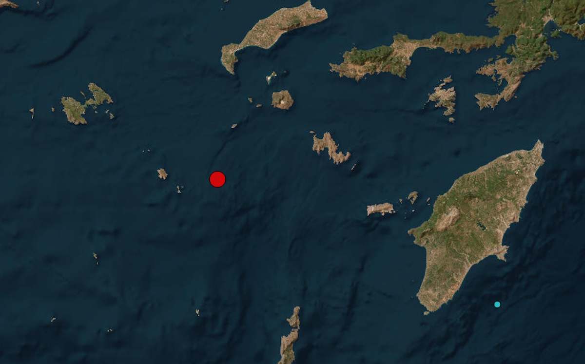 Ο χάρτης του σεισμού στη Νίσυρο