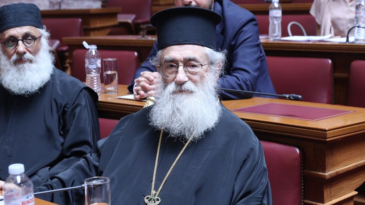 Ο Αρχιεπίσκοπος και ηγούμενος της ιεράς μονής Αγίας Αικατερίνης Όρους Σινά, Δαμιανός