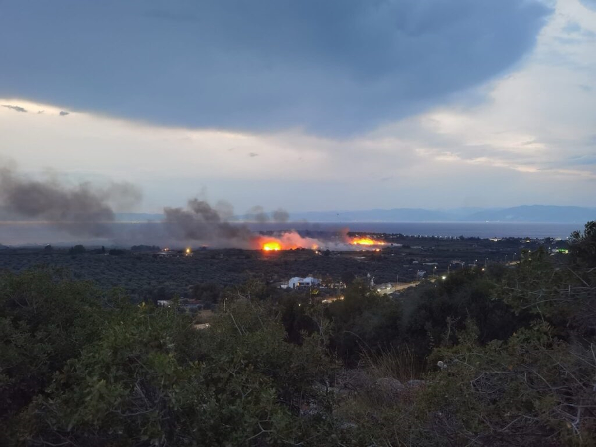 Μεγάλη φωτιά στη Θάσο