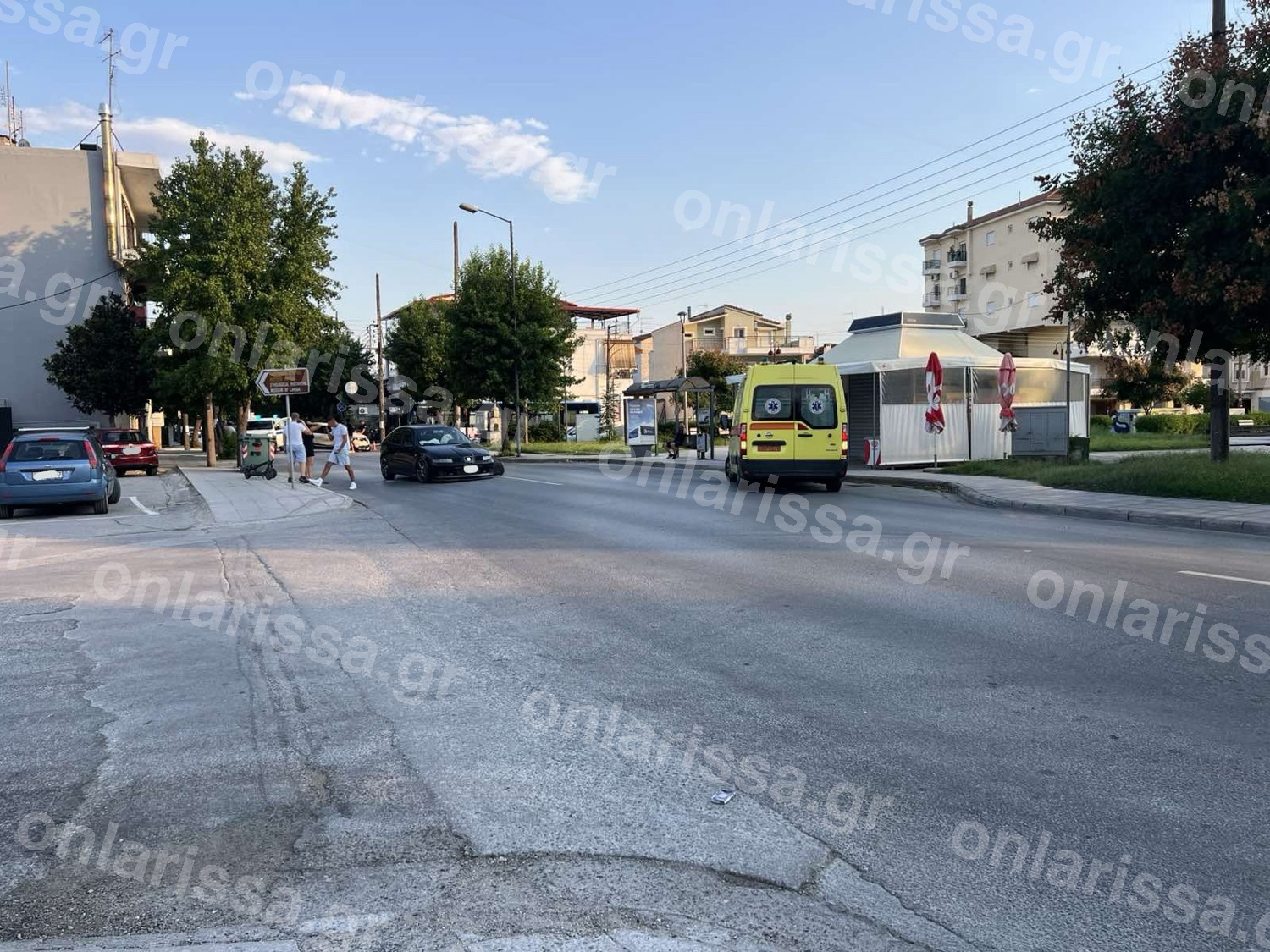 Το σημείο του τροχαίου / φωτό από onlarissa.gr