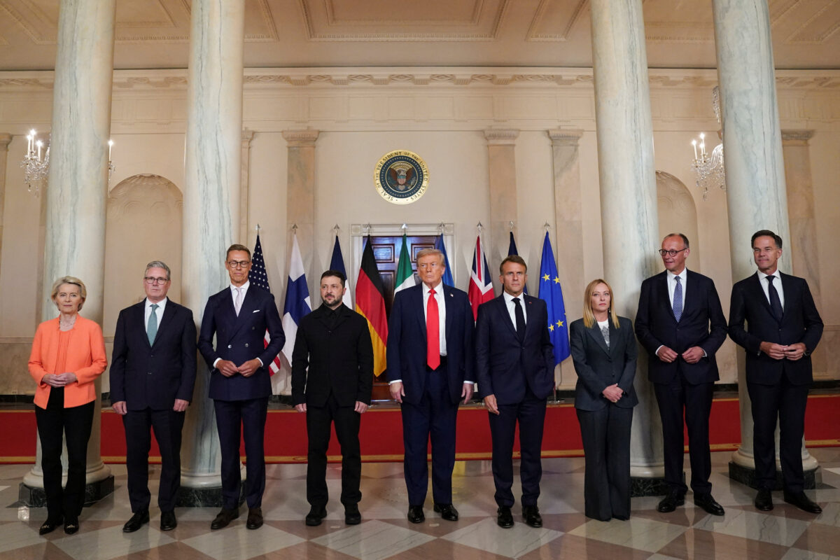 Τραμπ, Ζελένσκι, φον ντερ Λάιεν, Μακρόν, Στάρμερ, Στουμπ, Ρούτε, Μελόνι, Μερτς
