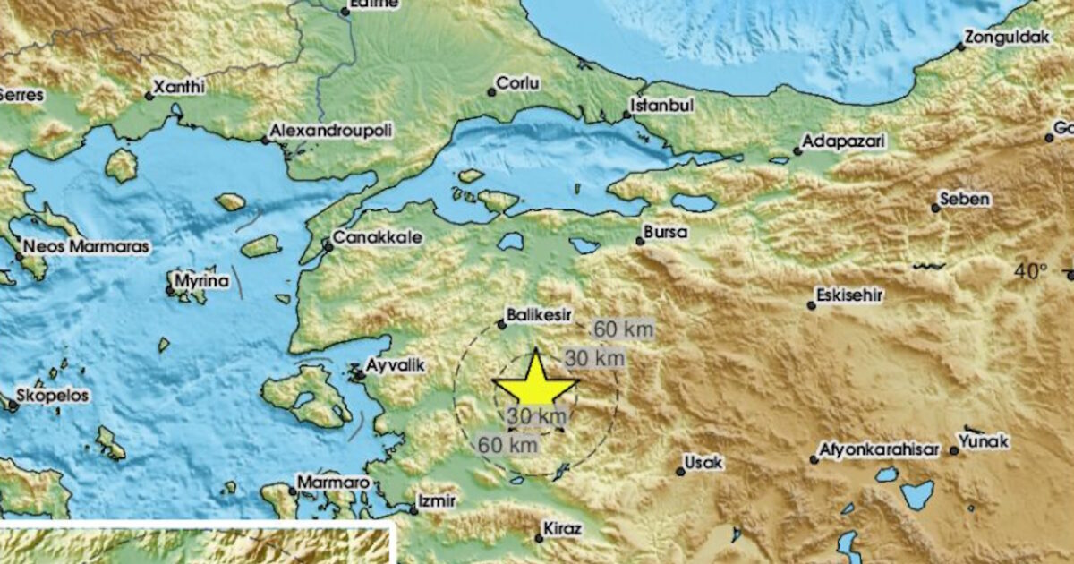 Two Earthquakes 4.8 and 4.5 Richter in Turkey – between Smyrna and Baliclesir the focus