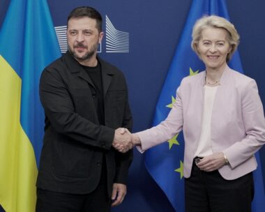 Ζελένσκι και φον ντελ Λάιεν