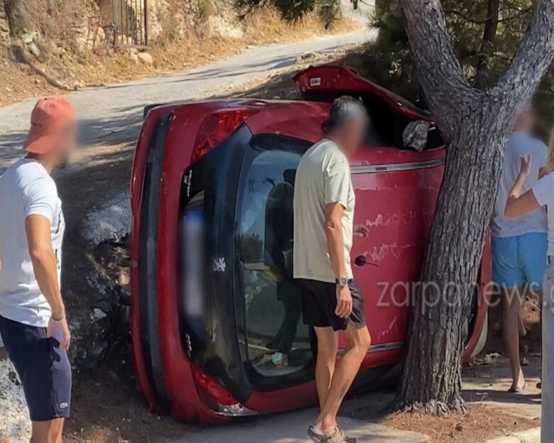 Τροχαίο στα Χανιά: Αυτοκίνητο τούμπαρε και σφήνωσε σε δέντρο – Ένας άνδρας τραυματίστηκε