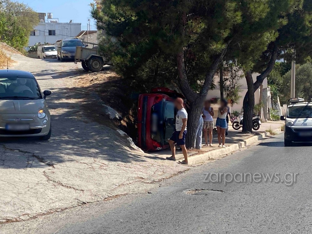 The point of the traffic accident in Chania