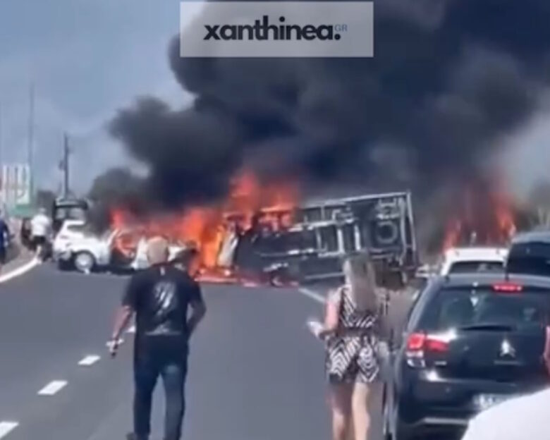 Τροχαίο στην Εγνατία: Σταματημένα για τα διόδια τα δύο αυτοκίνητα και έπεσε πίσω τους το φορτηγό – Επέστρεφαν από γάμο