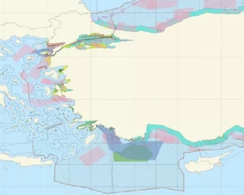 Η Τουρκία εξέδωσε χάρτη για τα θαλάσσια πάρκα στο Αιγαίο – Αποκλεισμένο το Καστελόριζο