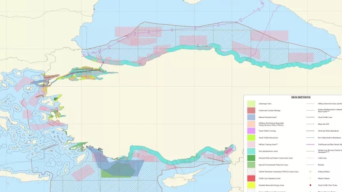Ο χάρτης των θαλάσσιων πάρκων σύμφωνα με την Τουρκία