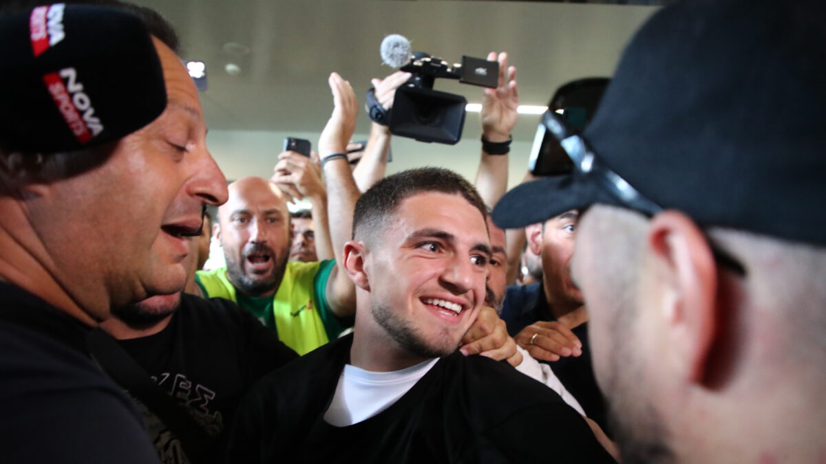 Ο Ζαφείρης με τον κόσμο του ΠΑΟΚ