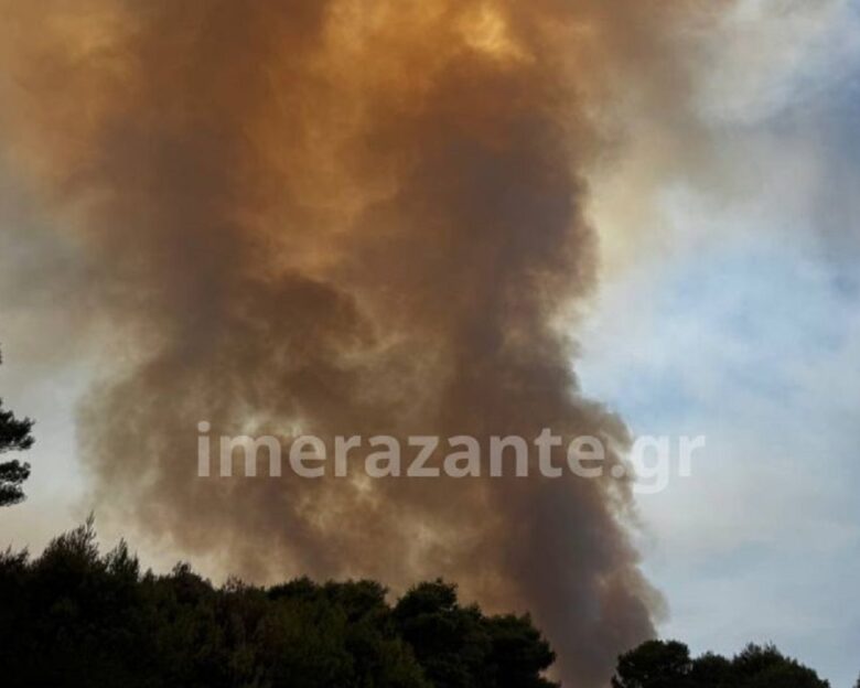 Ζάκυνθος: Αναζωπύρωση και μάχη με τις φλόγες για δεύτερη