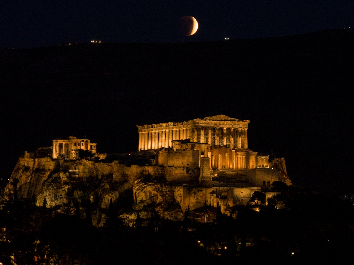 Moon over the Acropolis