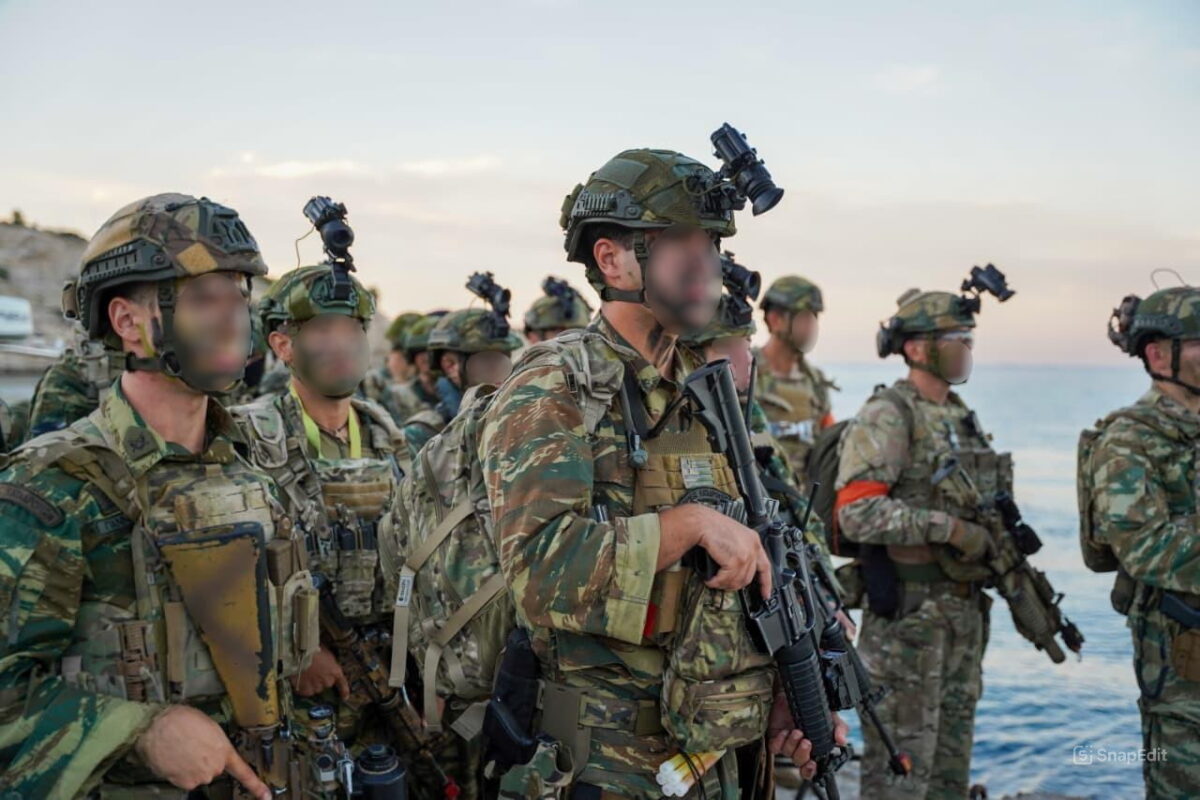 Άνδρες των Ειδικών Δυνάμεων που συμμετείχαν στη διακλαδική άσκηση