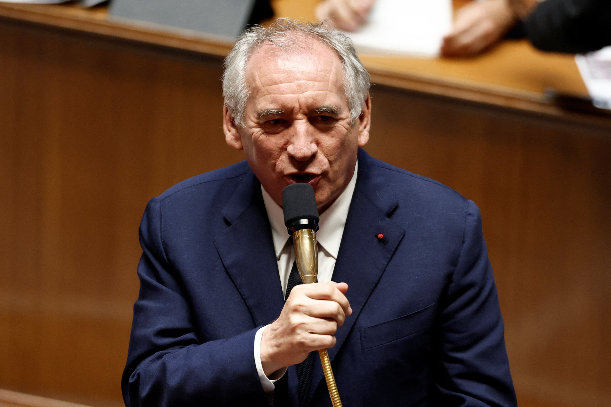 Ο Γάλλος πρωθυπουργός Φρανσουά Μπαϊρού απευθύνεται στην Εθνοσυνέλευση / REUTERS / Benoit Tessier
