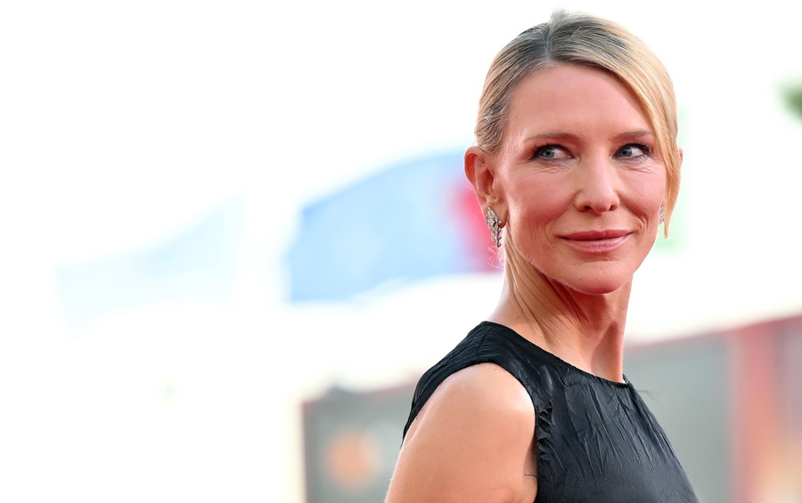 epa12341216 Australian actor Cate Blanchett arrives for the screening of 'Father Mother Sister Brother' during the 82nd annual Venice International Film Festival, in Venice, Italy, 31 August 2025. The film festival runs from 27 August to 06 September 2025.  EPA