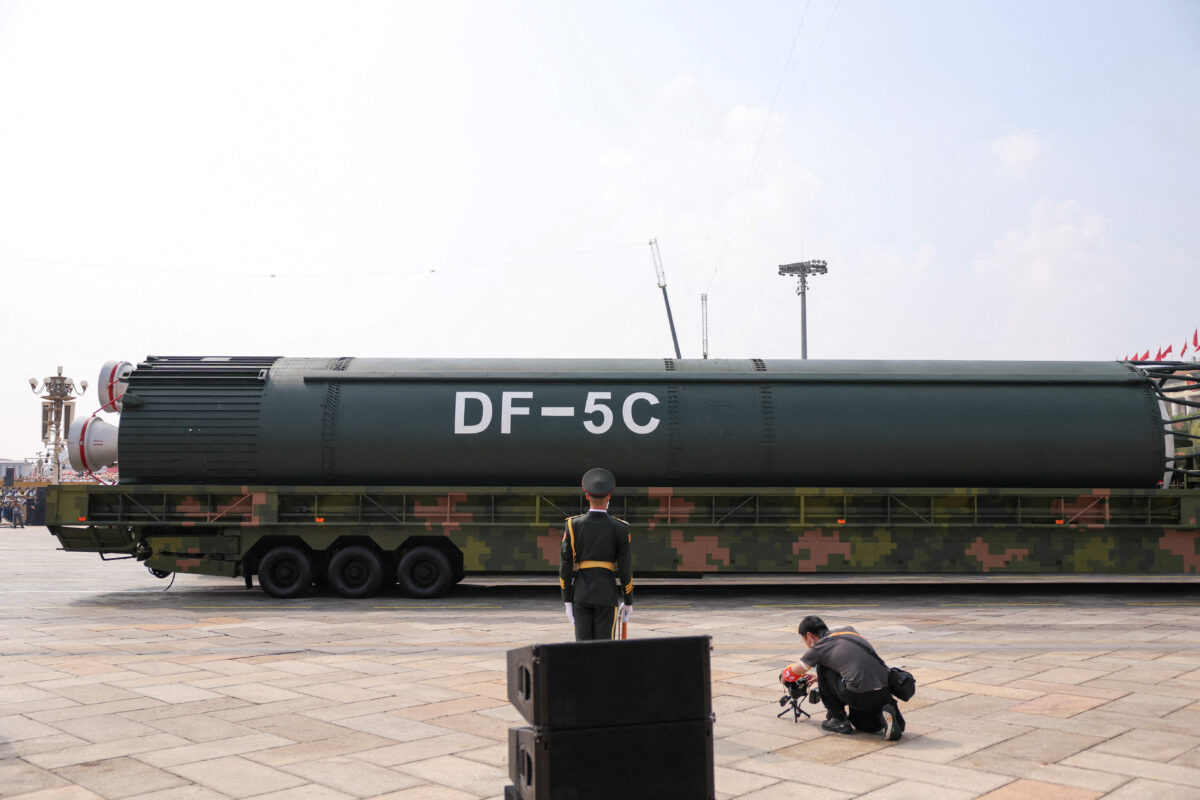 DF-5C nuclear rocket during the military parade in Beijing