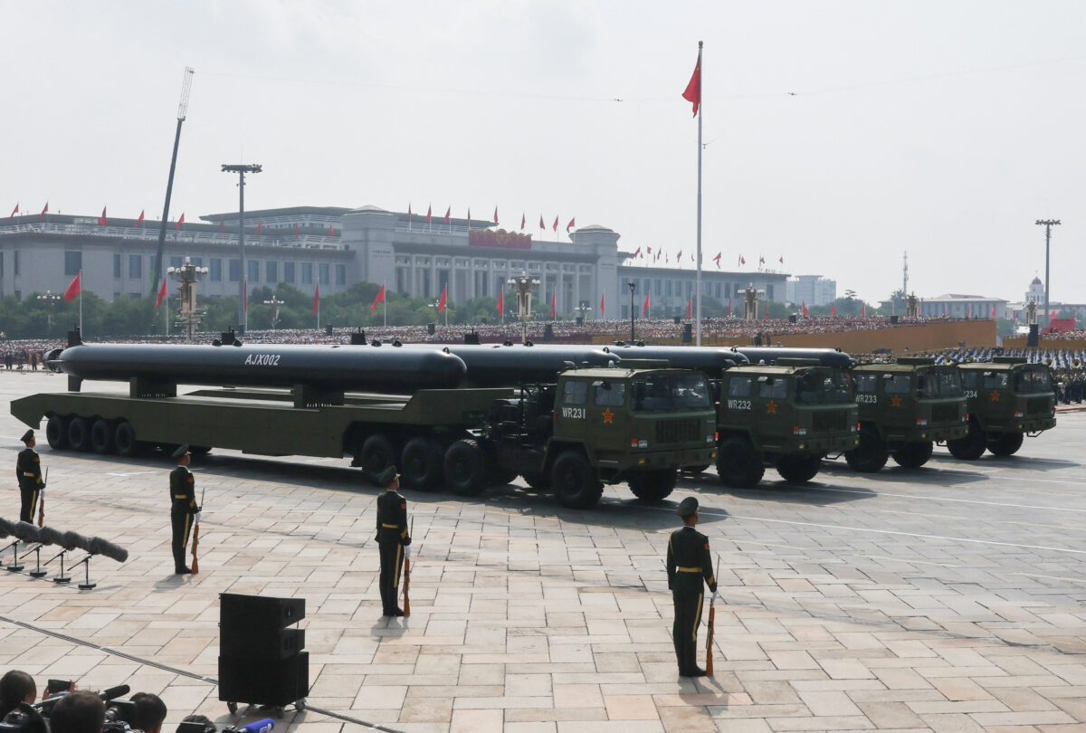 Underwater drone AJX002 during the military parade in Beijing