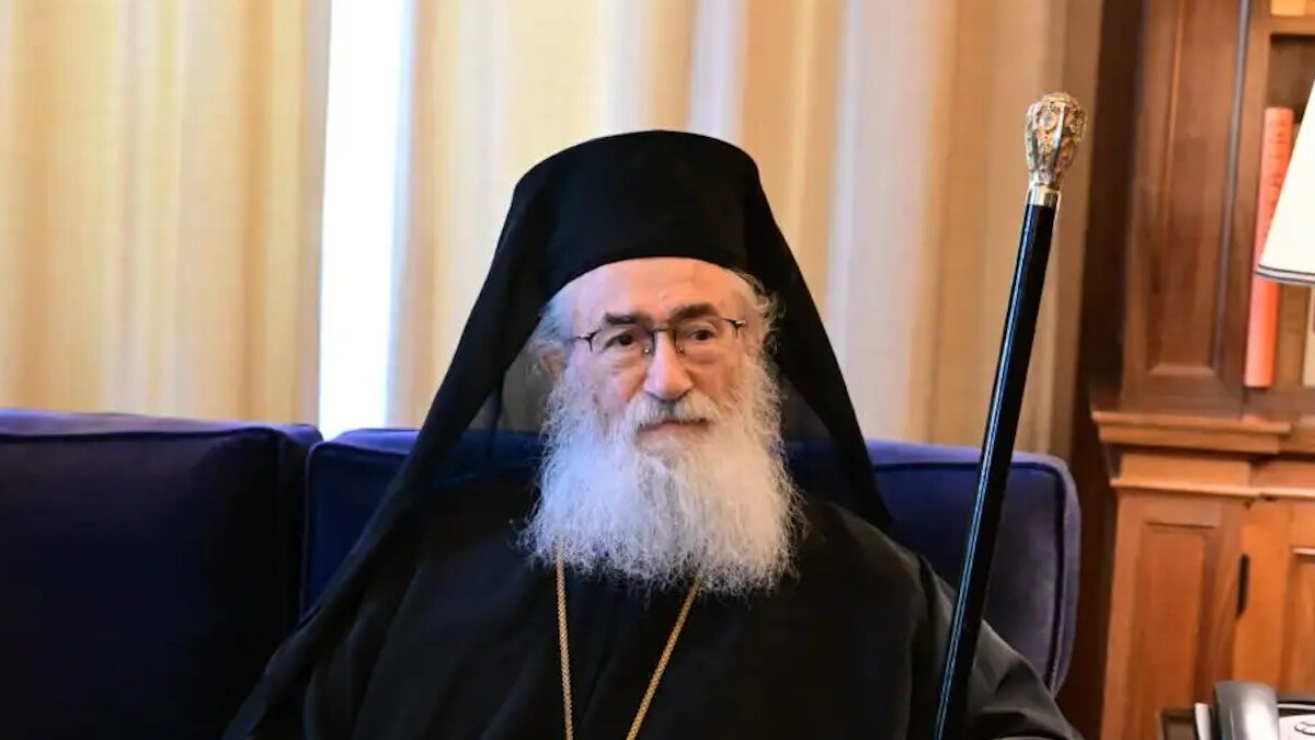 Ο Αρχιεπίσκοπος και ηγούμενος της ιεράς μονής Αγίας Αικατερίνης Όρους Σινά, Δαμιανός