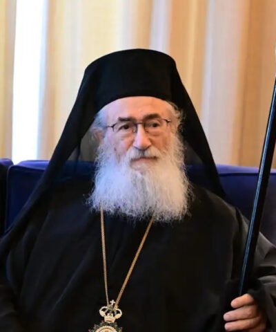 Ο Αρχιεπίσκοπος και ηγούμενος της ιεράς μονής Αγίας Αικατερίνης Όρους Σινά, Δαμιανός