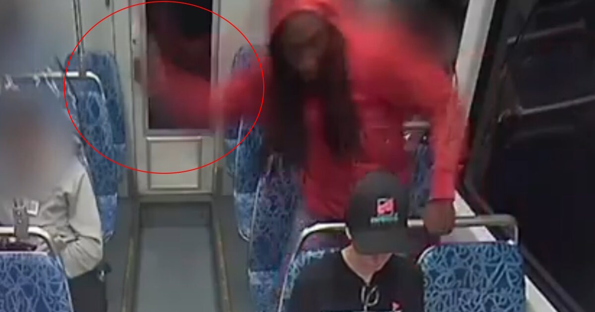Horrifying video of Ukrainian murder in North Carolina: Kills her by knife in a train and leaves walking