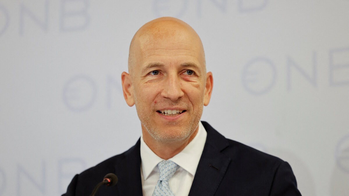 European Central Bank policymaker Martin Kocher holds his first press conference as head of the Austrian National Bank (OeNB), in Vienna, Austria, September 12, 2025