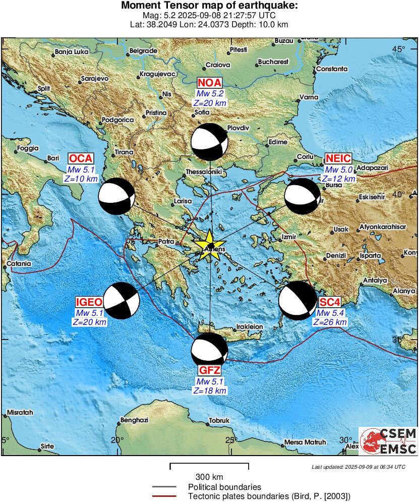 ΕΚΠΑ για τα 5,2 Ρίχτερ στην Εύβοια